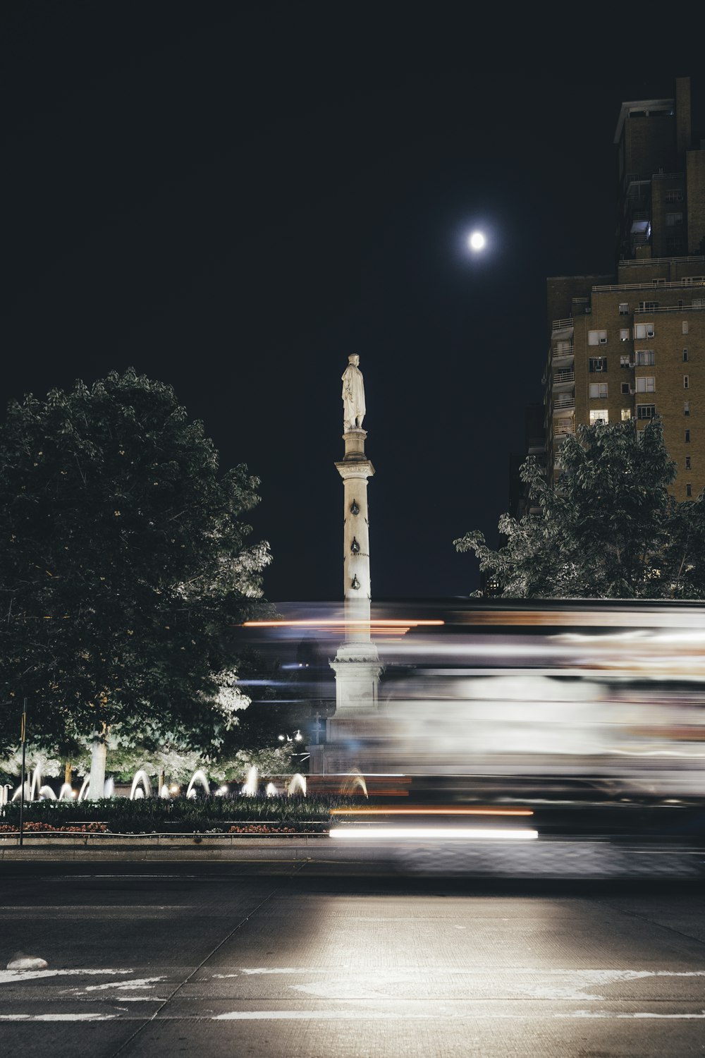 timelapse photography of park square at night