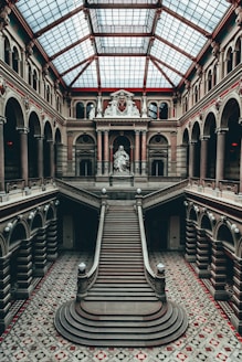 brown and white 2-storey hall