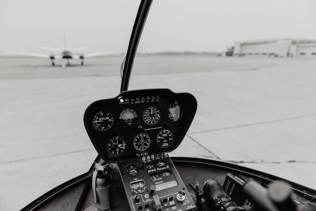 black aircraft dashboard,