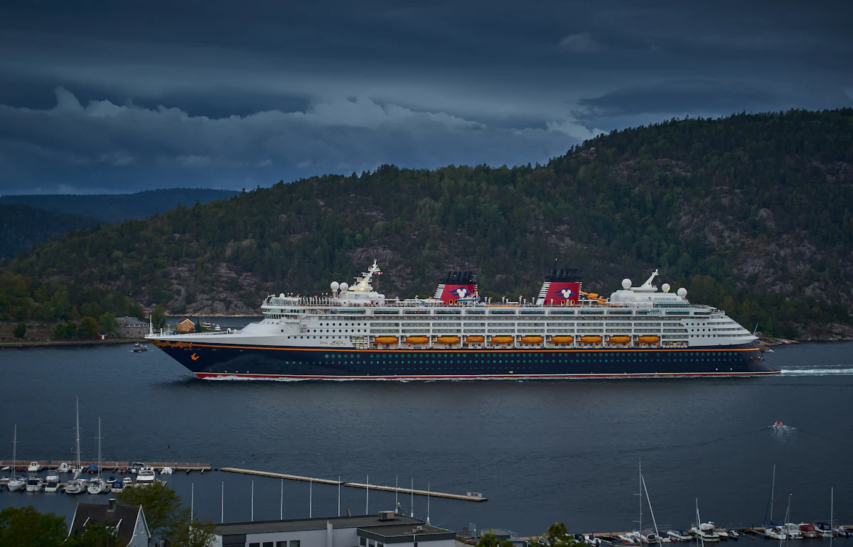 White and gray cruise ship at sea