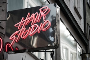 Hair Studio neon LED signboard