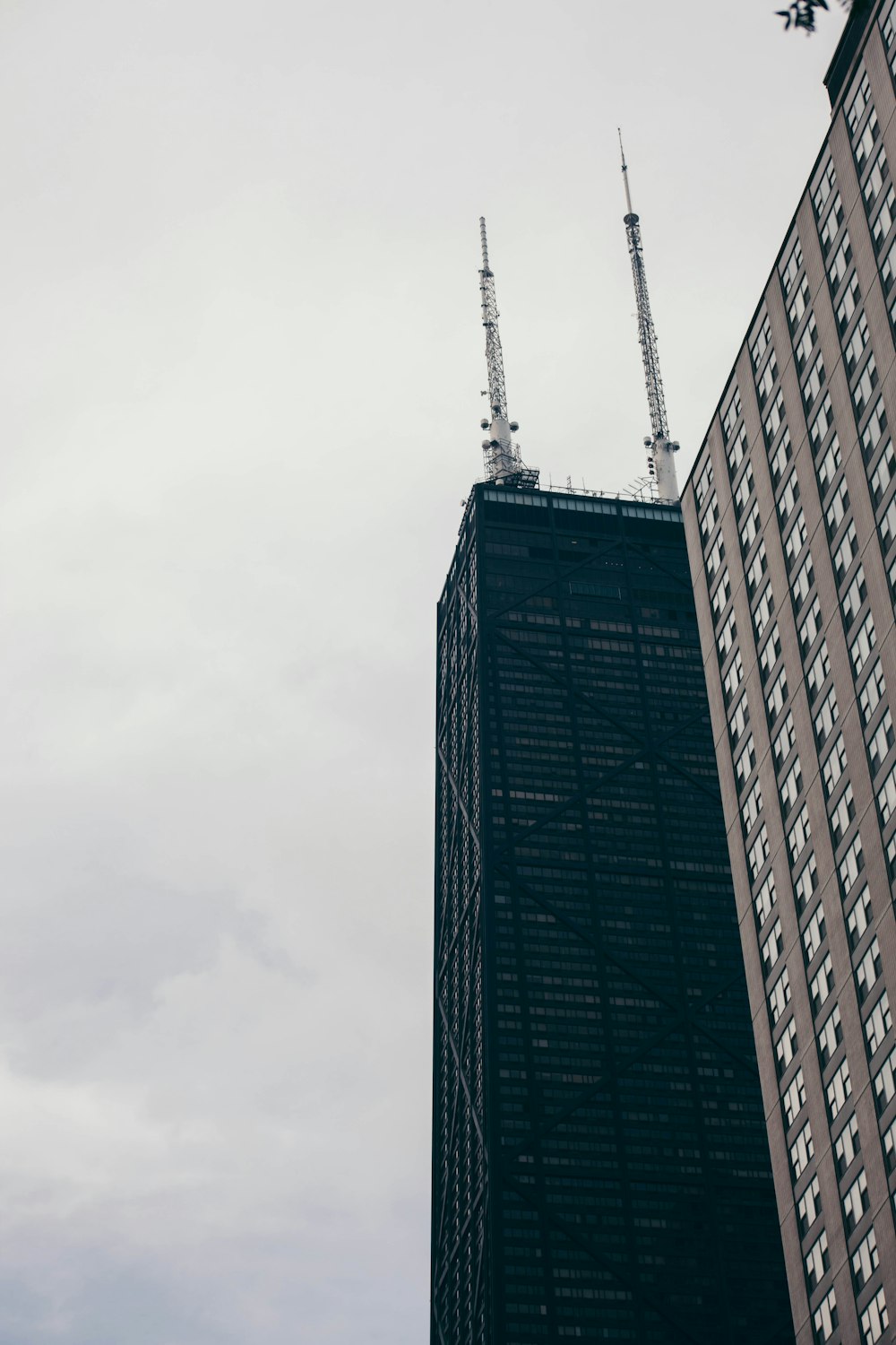 low angle photography of high-rise buildings