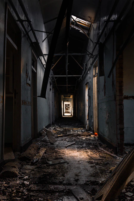 pathway towards door