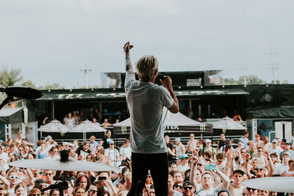 man in white t-shirt