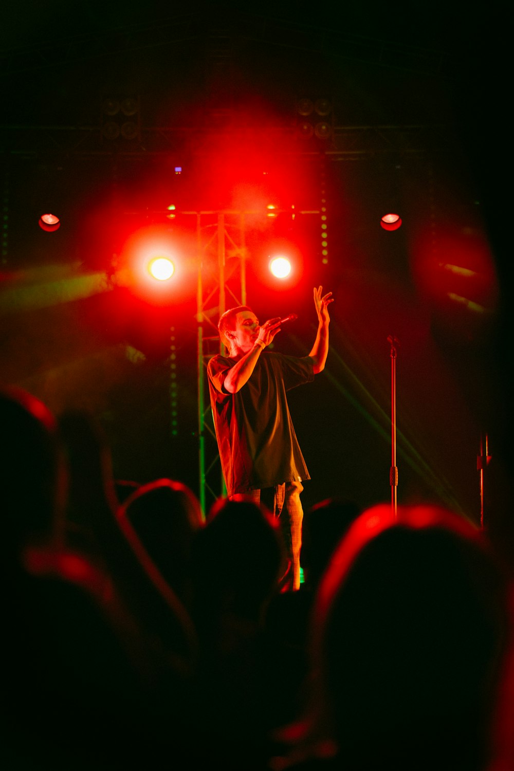 man performing on stage