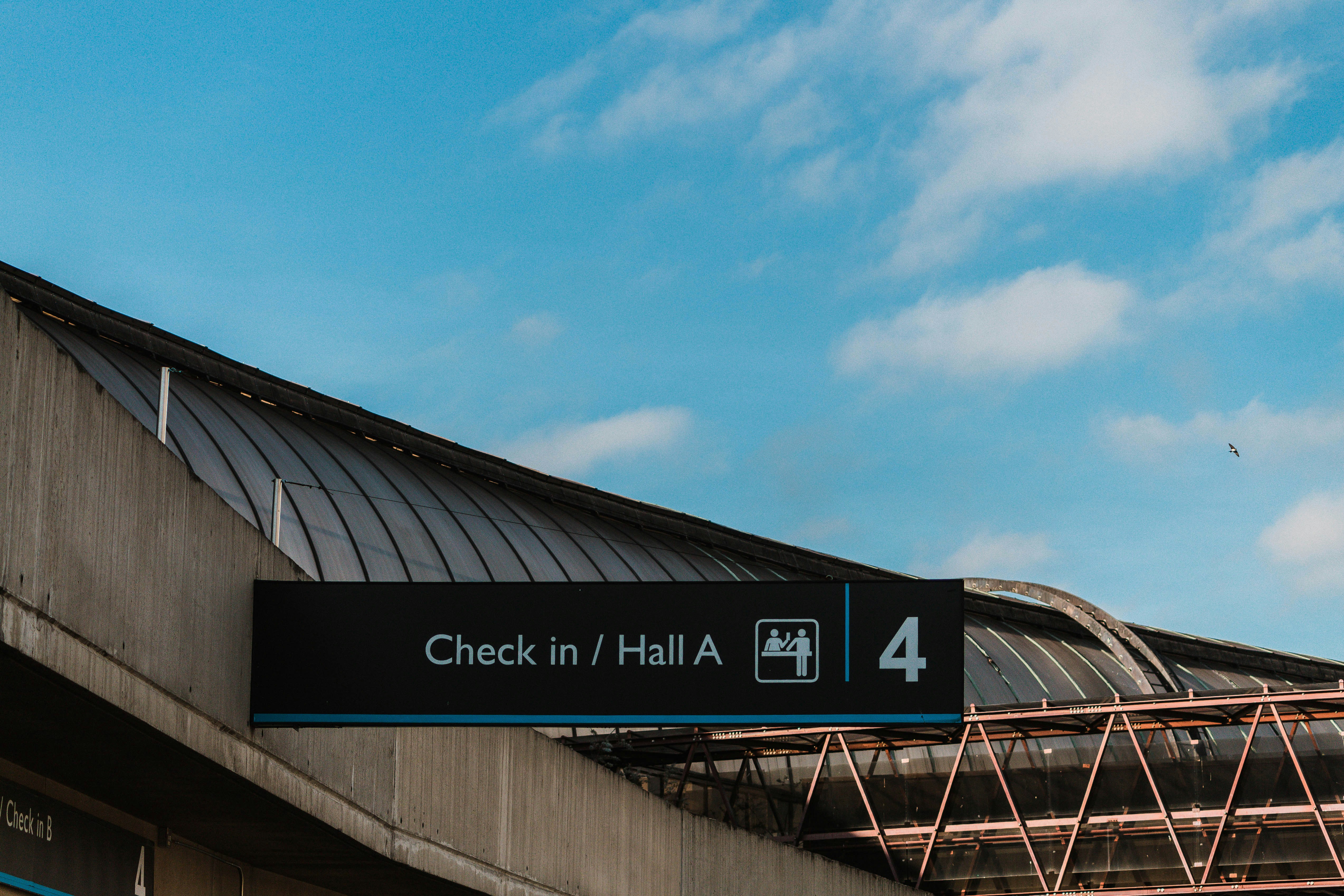 Check In/hall A signage, 