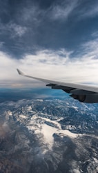 airplane view of mountains during daytime