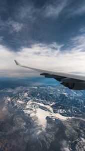 airplane view of mountains during daytime