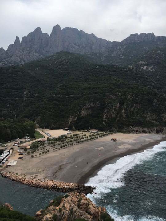 aerial view of beach in Porto France