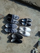 Comfortable casual shoes arranged neatly on a clean white surface.