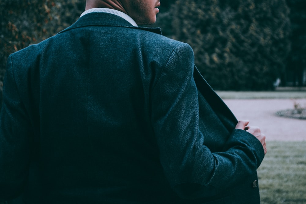 blazer nero da uomo