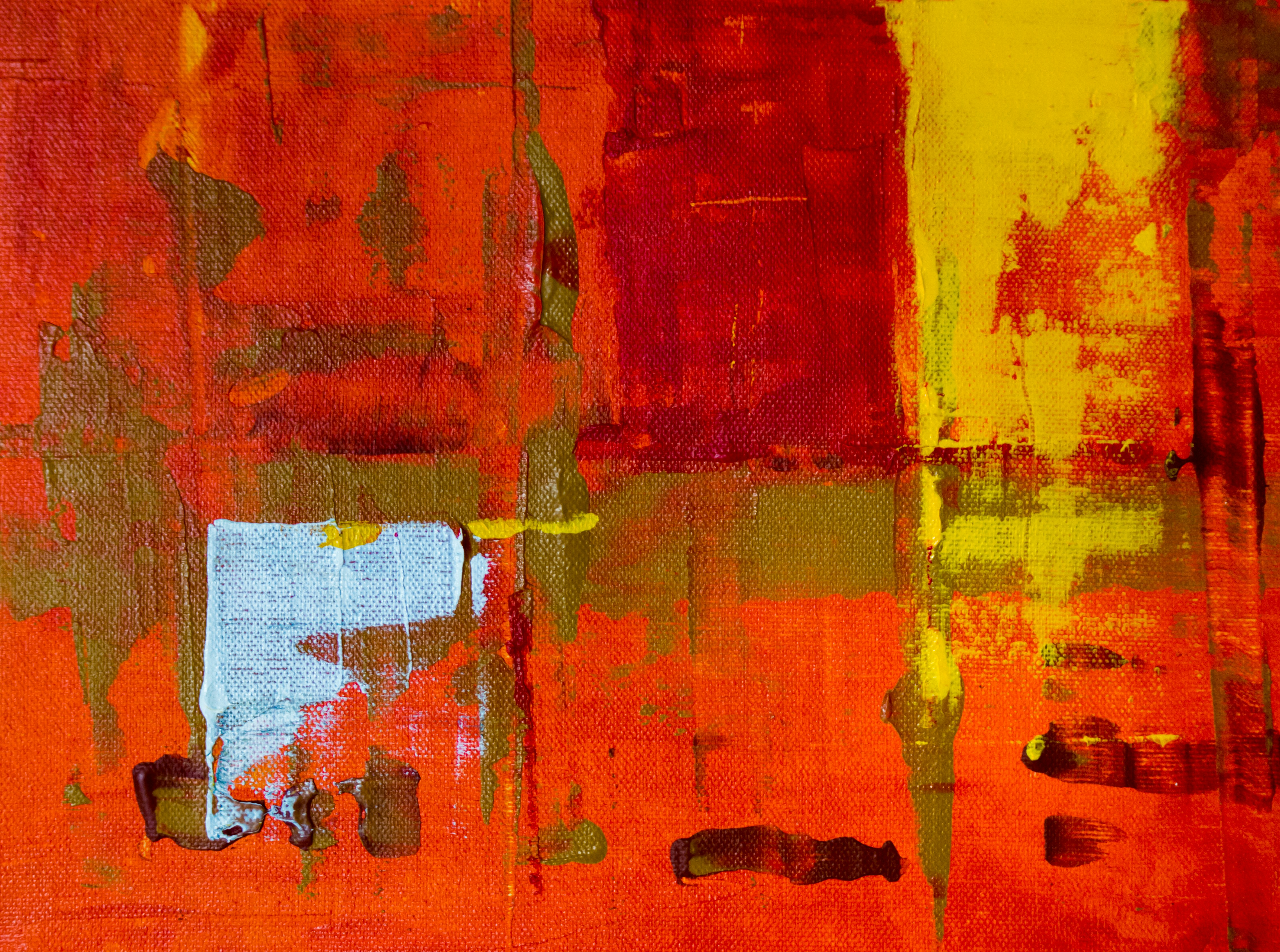 red and yellow wall paints