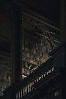 assorted-title book lot on shelf