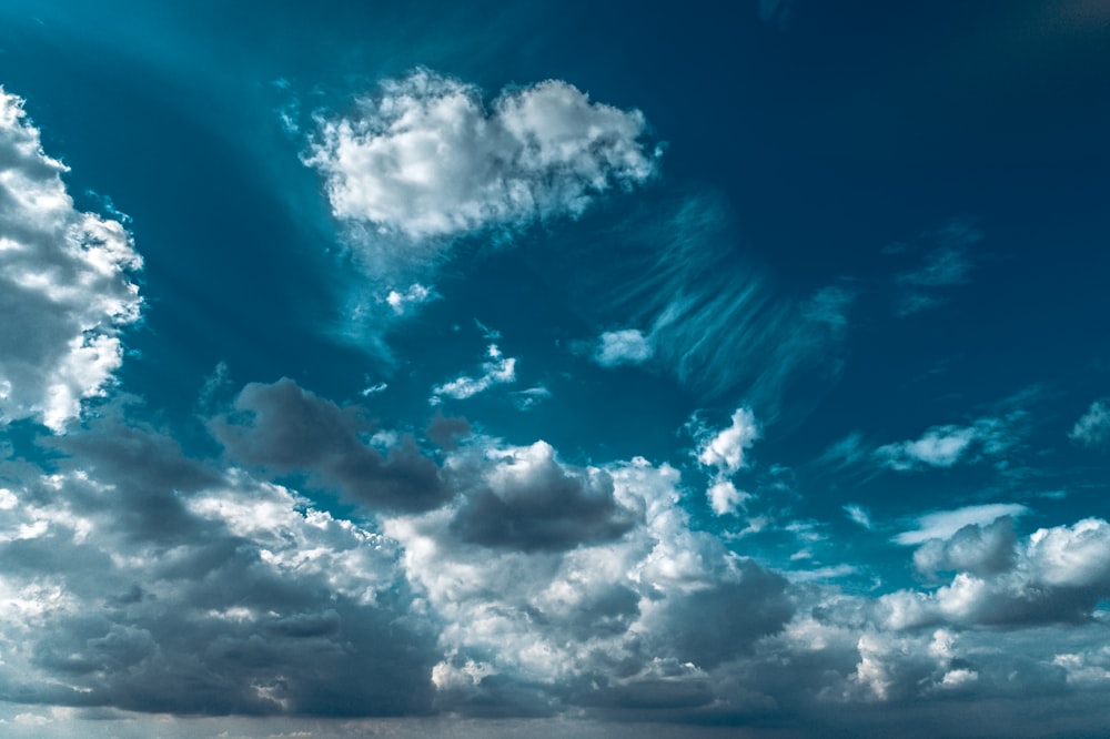 white and teal clouds