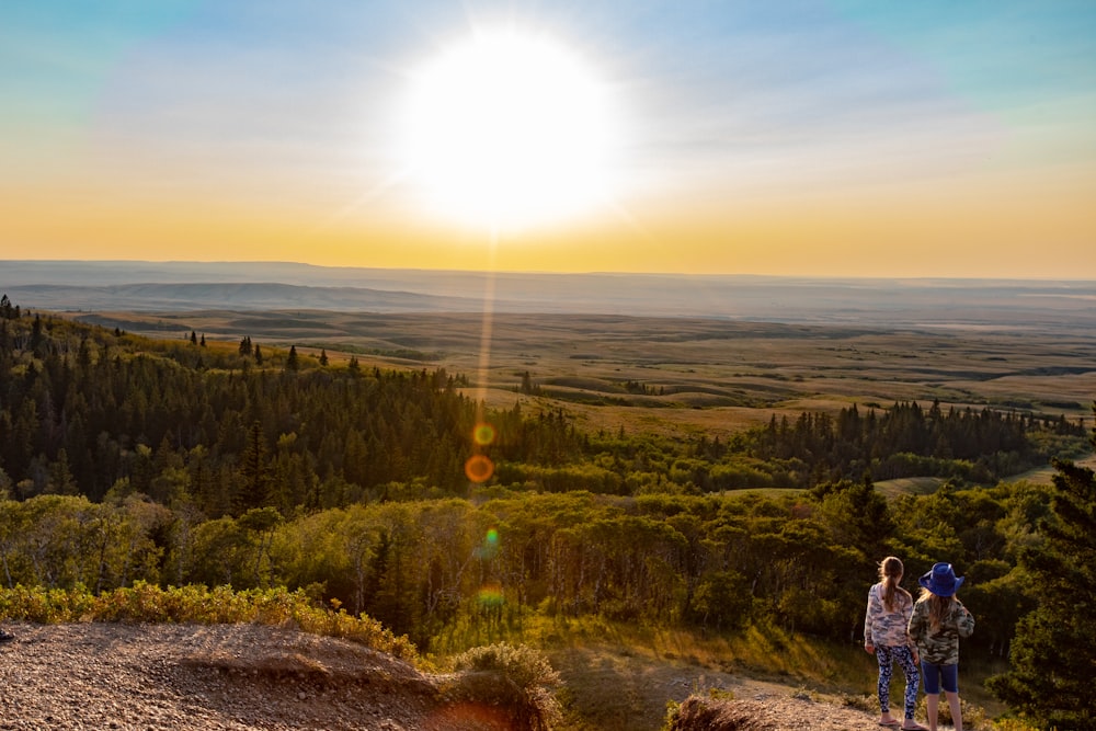 two person on mountain