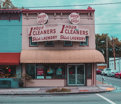 closed laundry shop