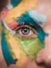 human face with paint