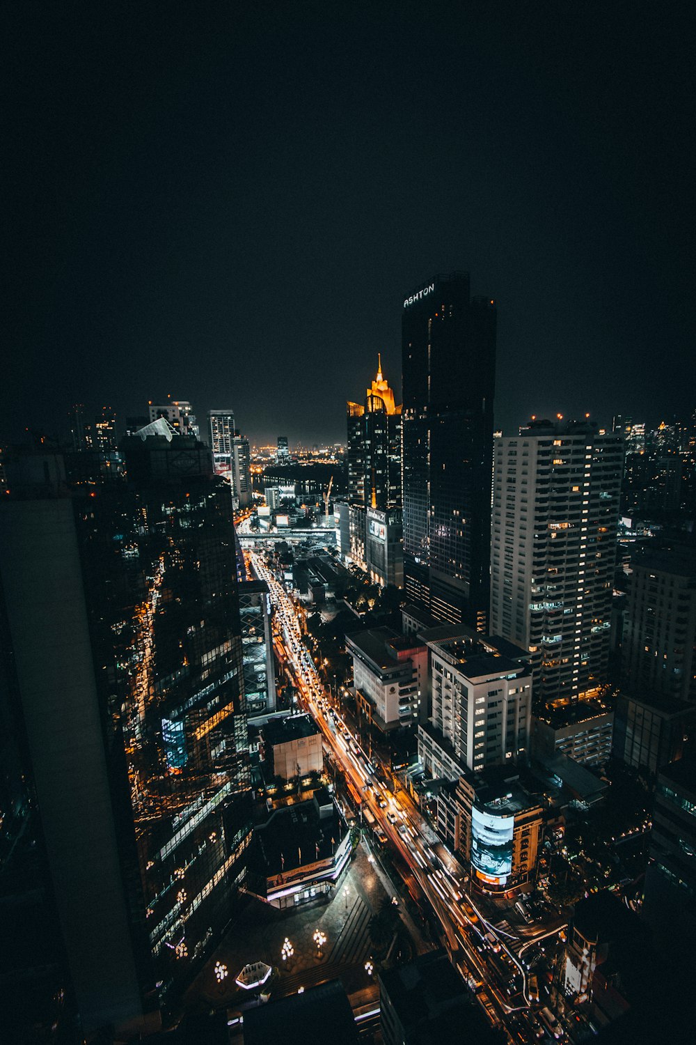 aerial view of buildings