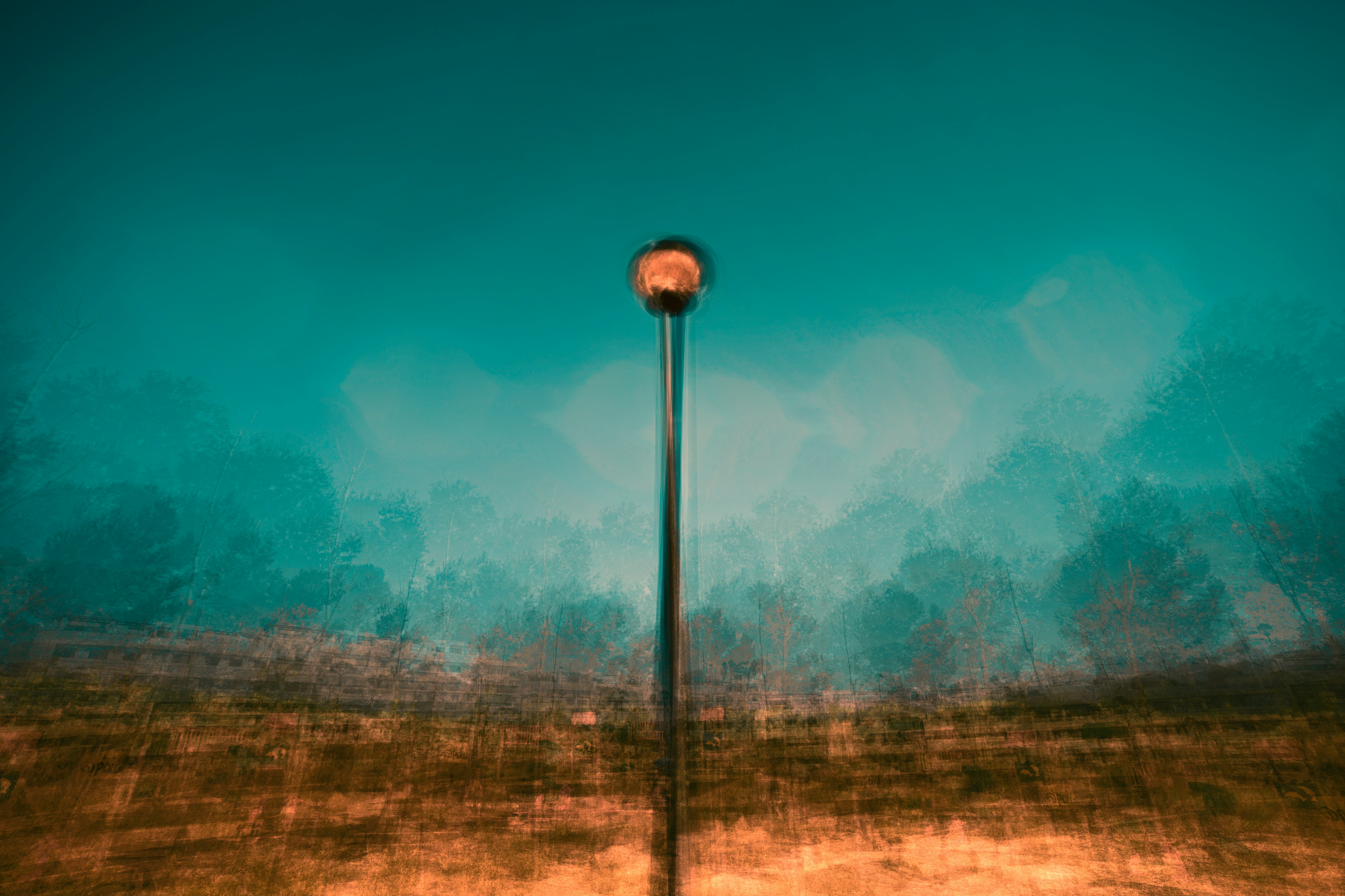 Street lamp in a park