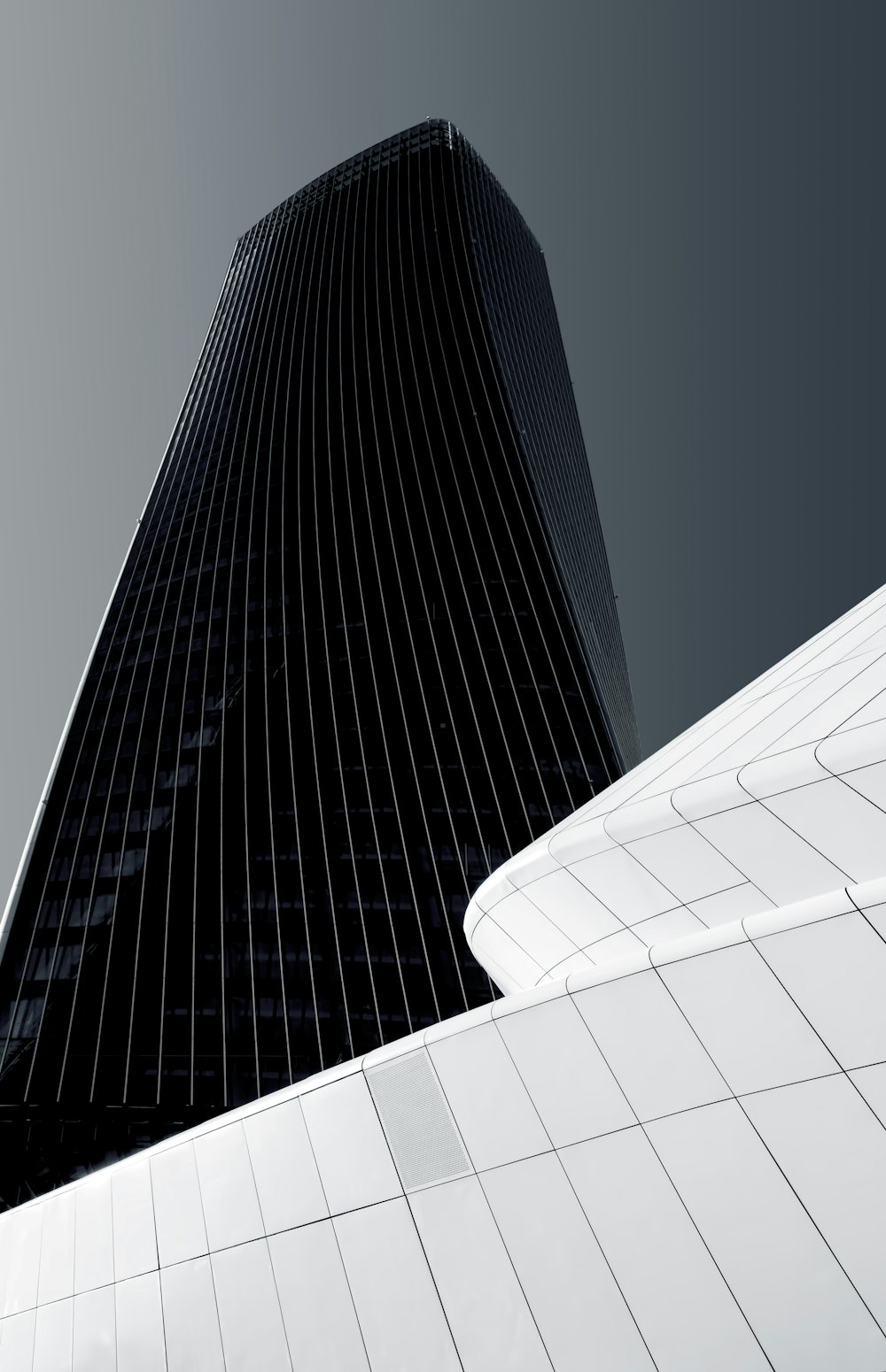 black glass building