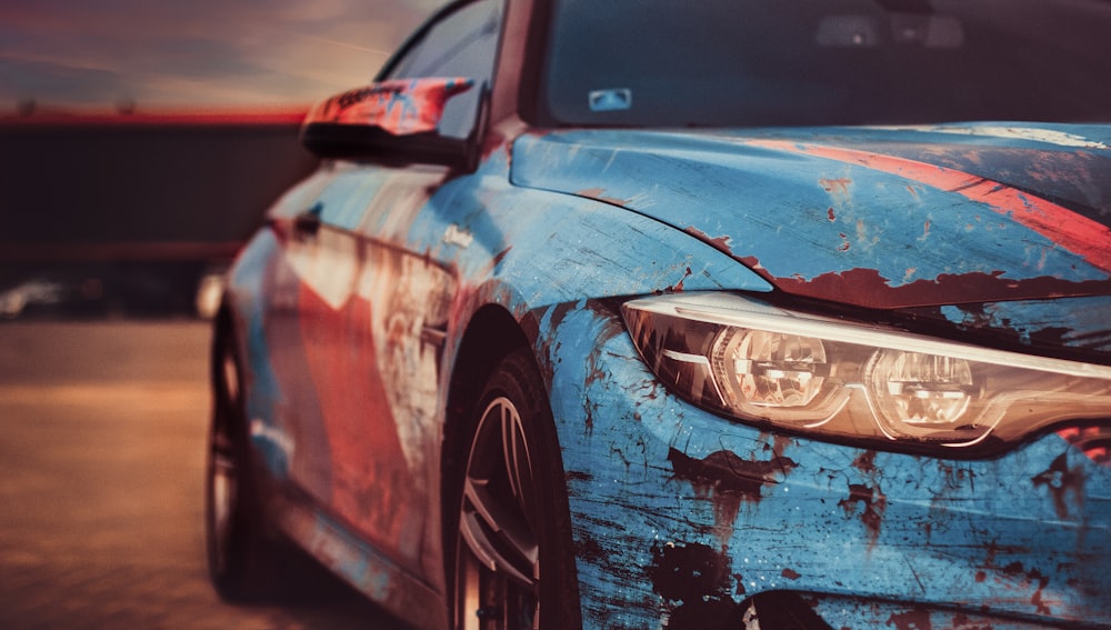 selective focus photography of BMW S Series car