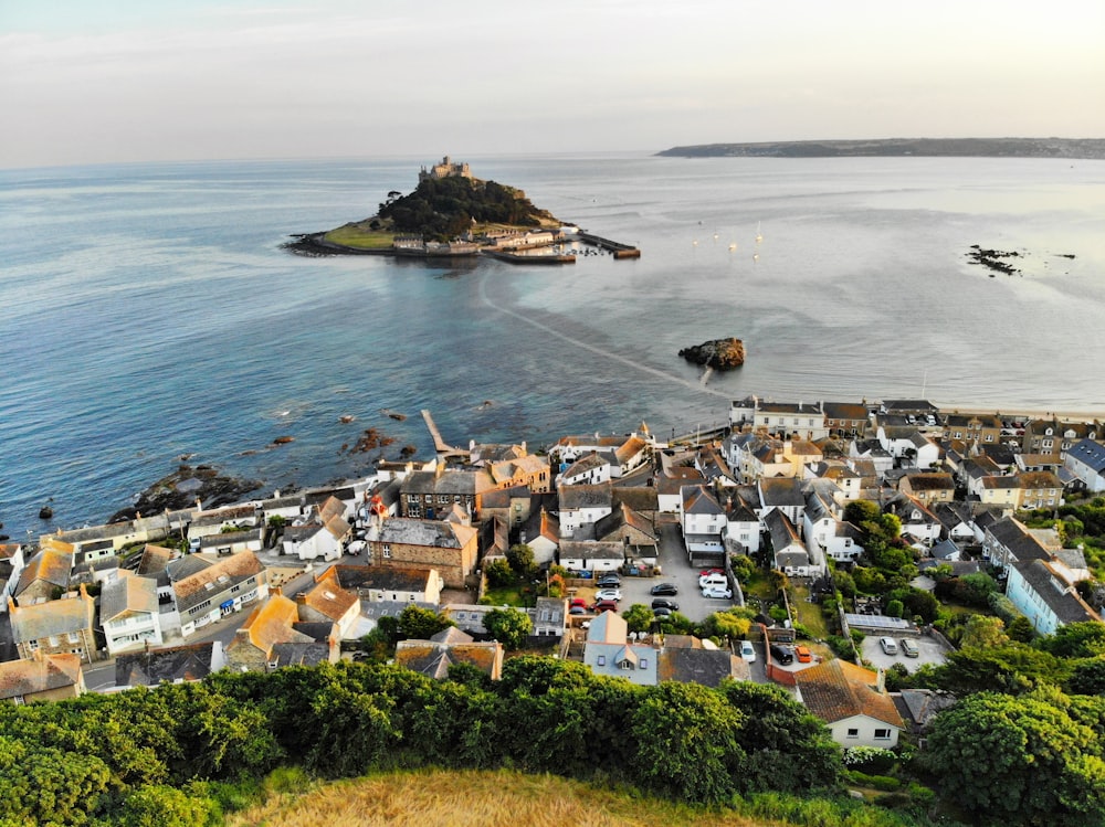 Vista de ángulo alto de la isla