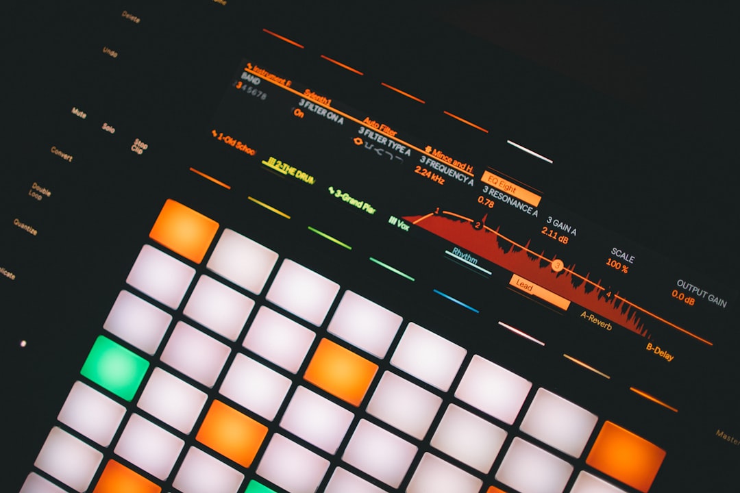 turned-on touchpad, ableton push 2 midi controller