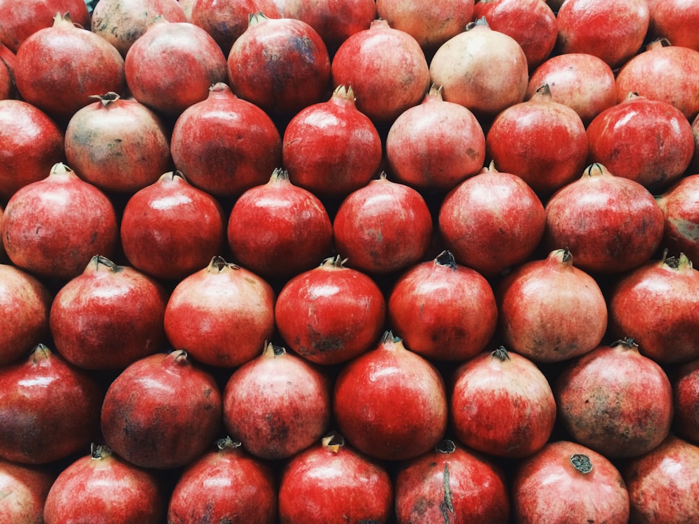 bunch of pomegranate fruits