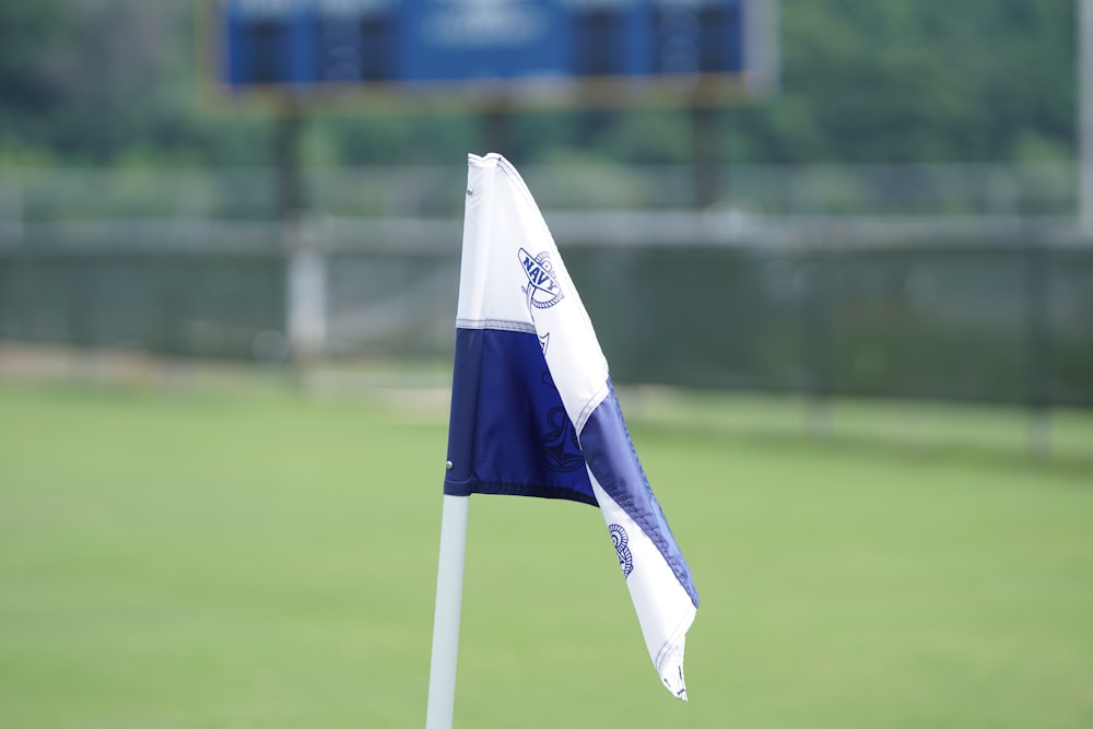 blue and white flag