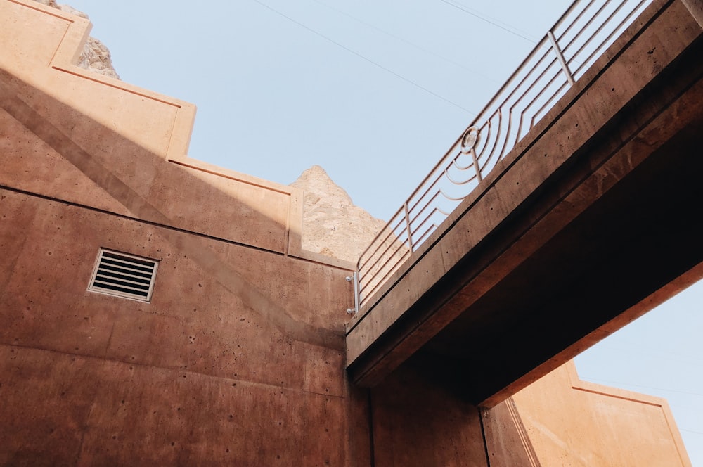 low angle photography of bridge