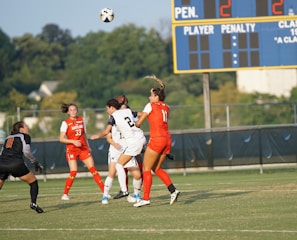 A dynamic scoreboard showing live women's football match scores and player stats