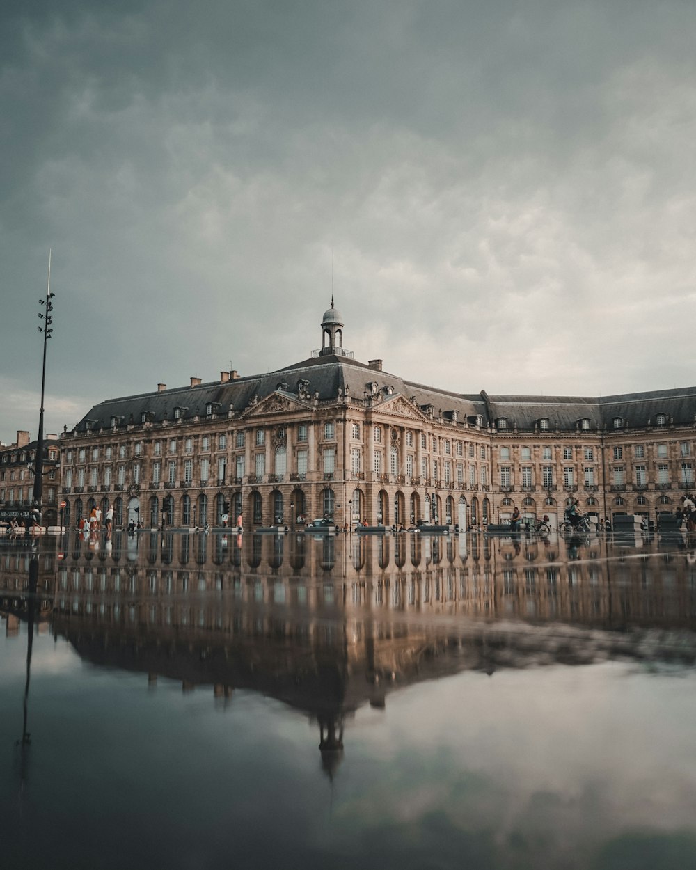 reflective photography of ancient building