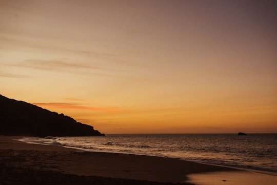 waves rushed to shore at sunset in Isla Margarita Venezuela