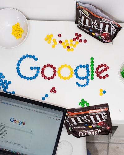 Google logo made of M&Ms