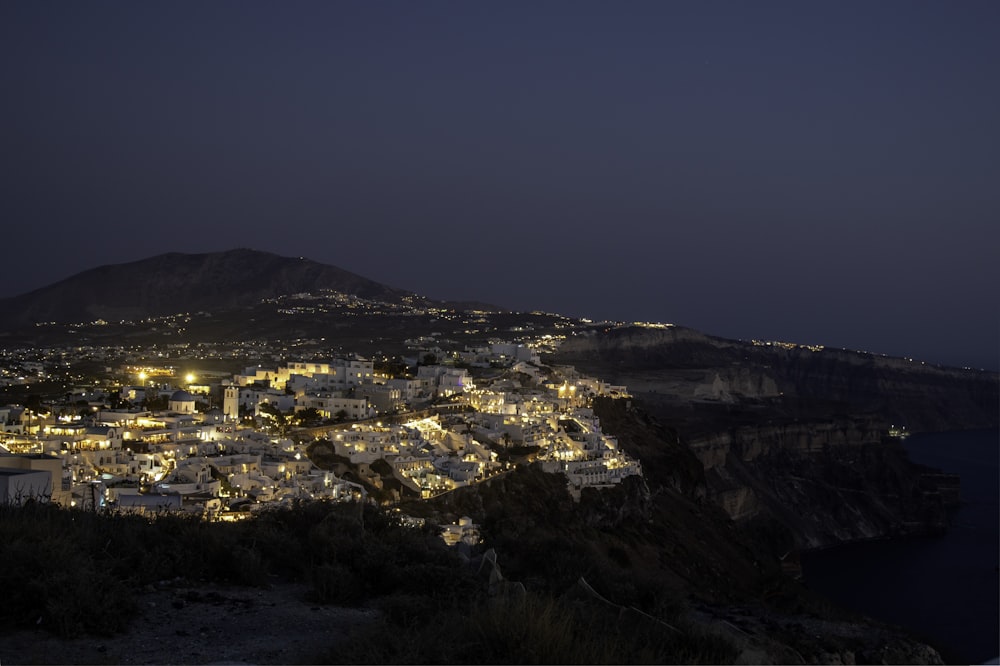 aerial photography of city at nighttime