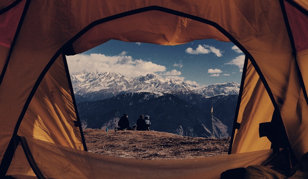 brown dome tent