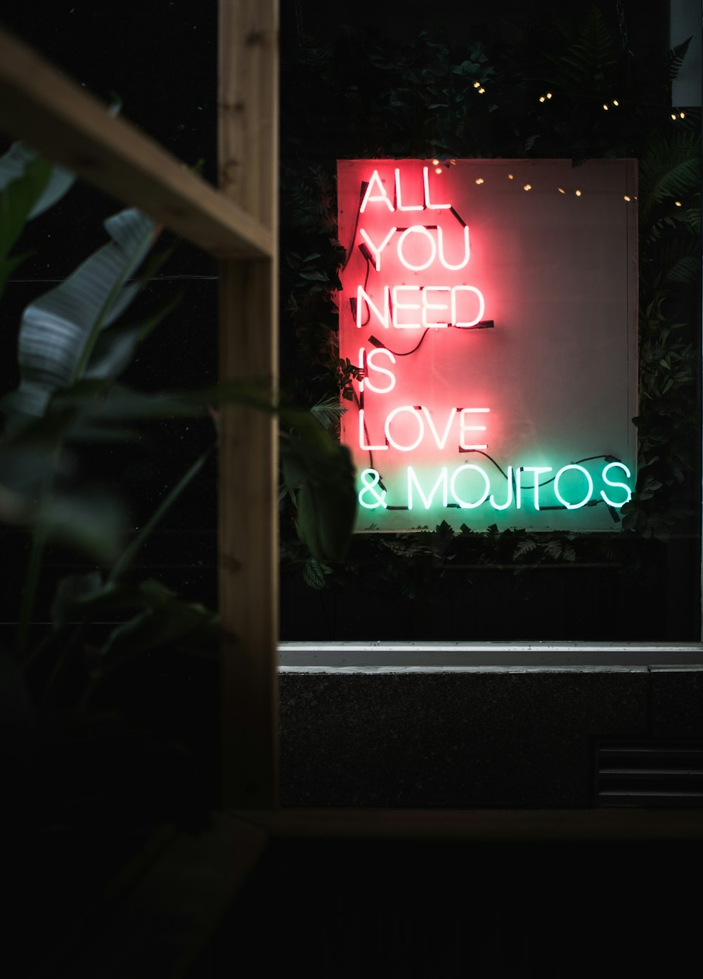 red and green neon signage