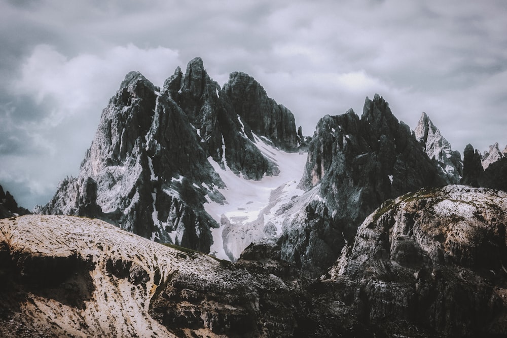 gray mountain at daytime