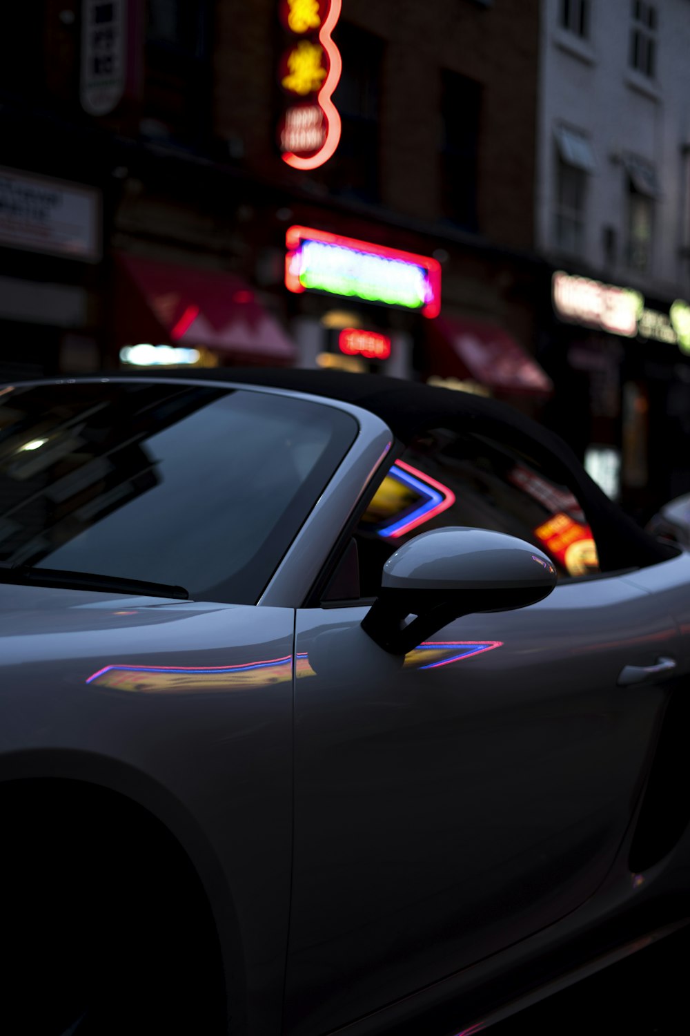 gray convertible coupe