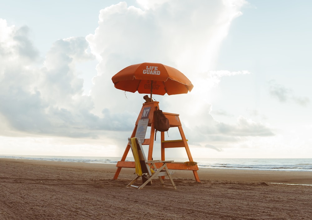 orange umbrella