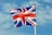 Five-star rating with British flag icon beside a happy customer.
