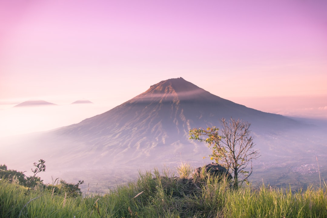 Stratovolcano photo spot gunung sindoro Indonesia