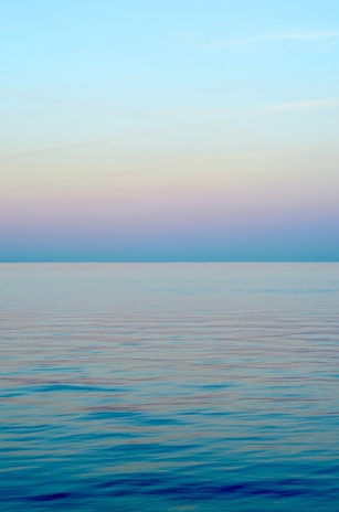 A serene ocean horizon blending into a digital grid, symbolizing the fusion of sea and web.