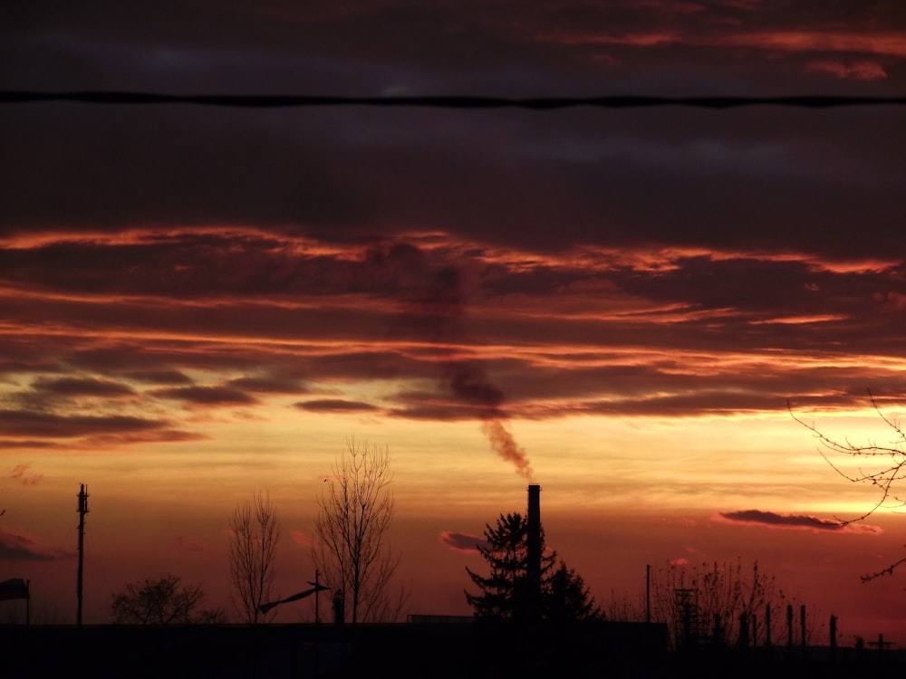 smoke going out on pipe during golden hour