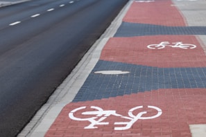 bike lane road warning sign