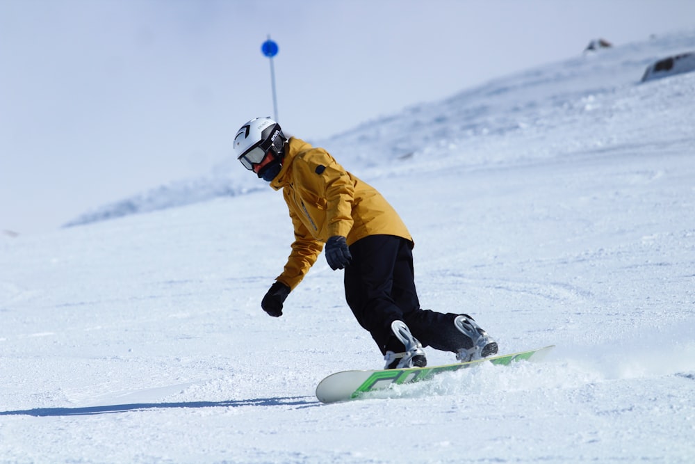 man doing snowboarding