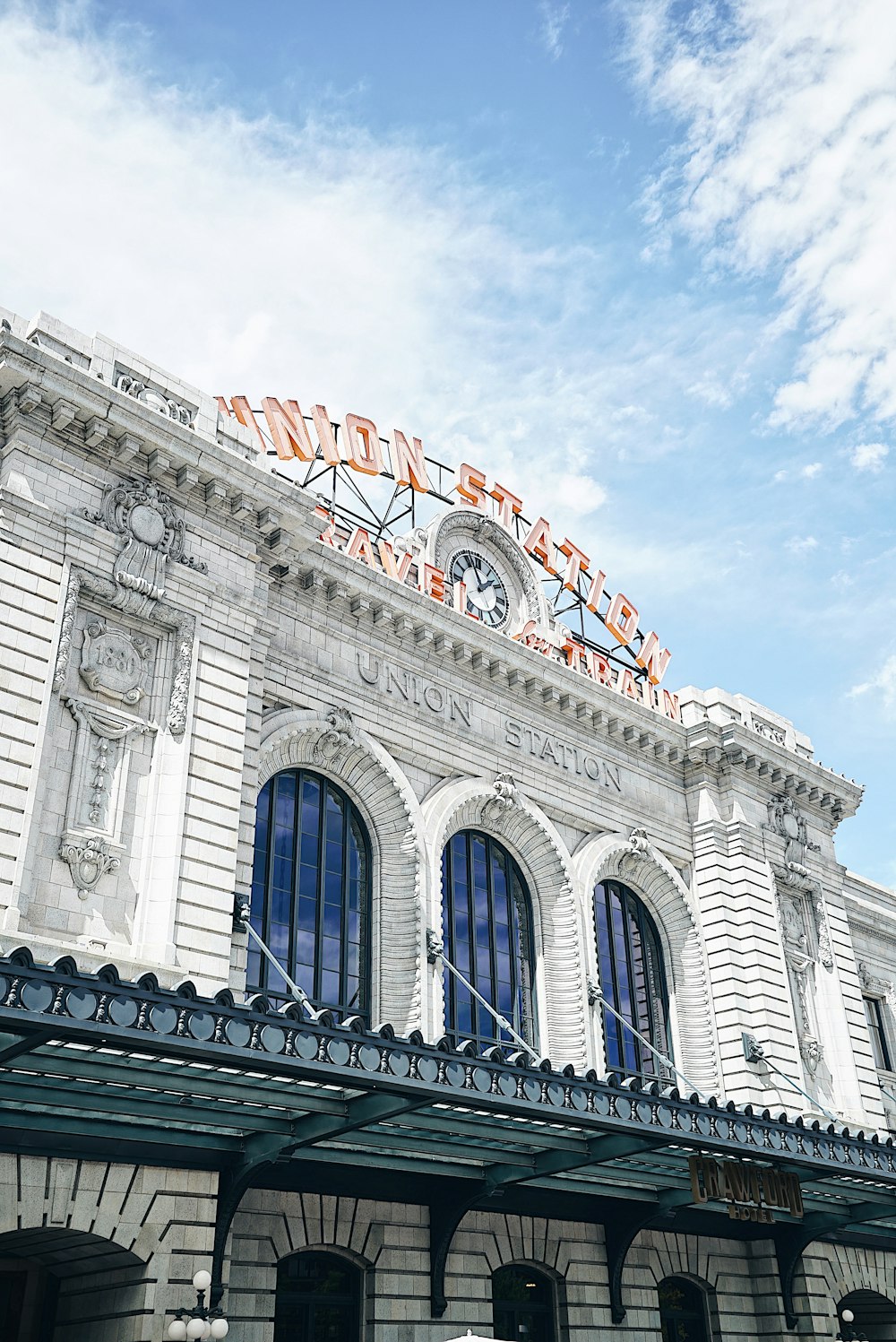 white Union Station 2-storey building