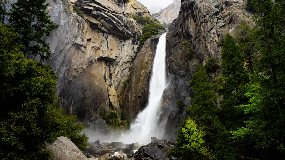 rocky waterfalls