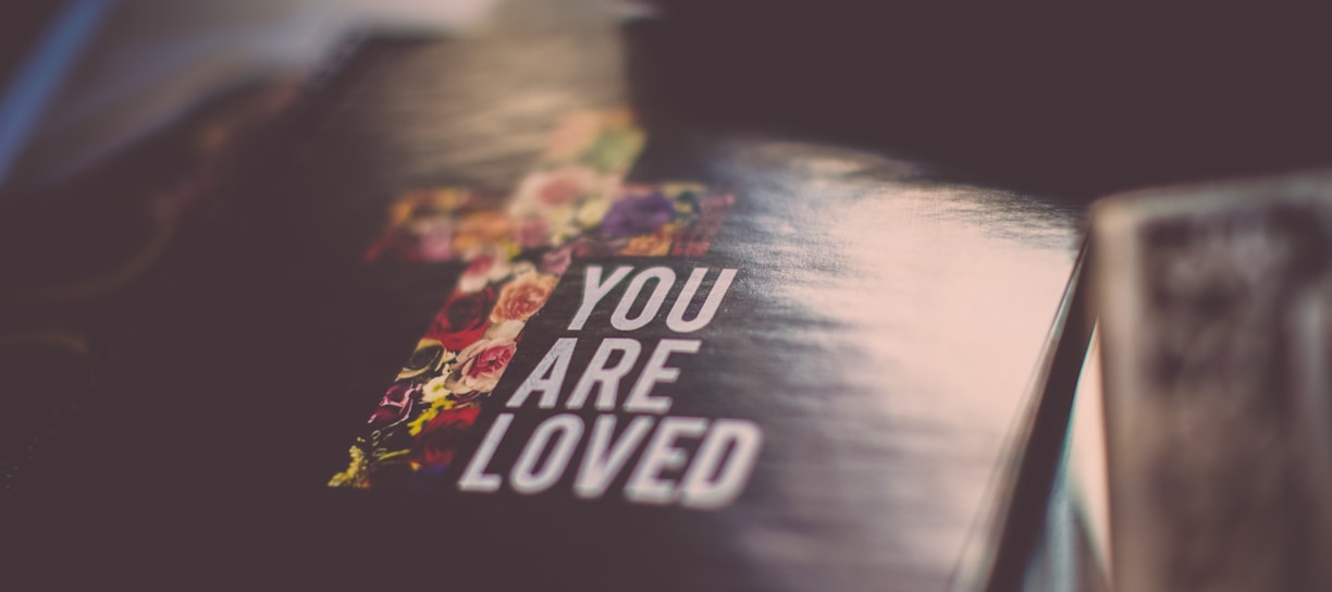 selective focus photography of You Are Loved book