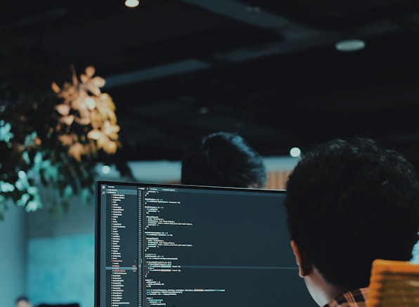 boy in front of computer monitor